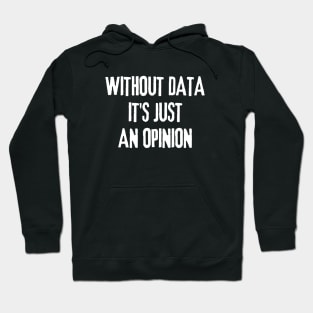 Without Data It's Just an Opinion - Data Analyst Hoodie